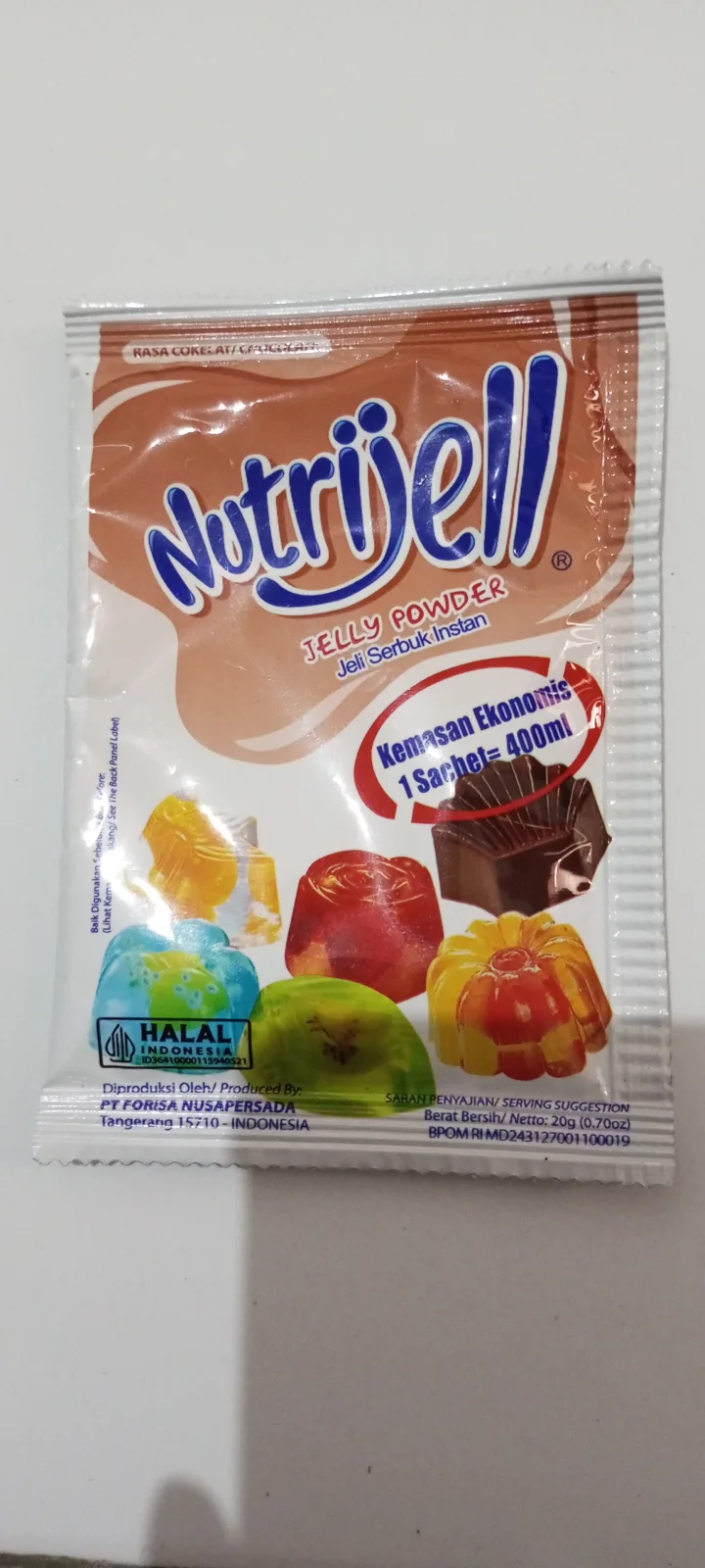 Nutrijel jelly powder rasa coklat