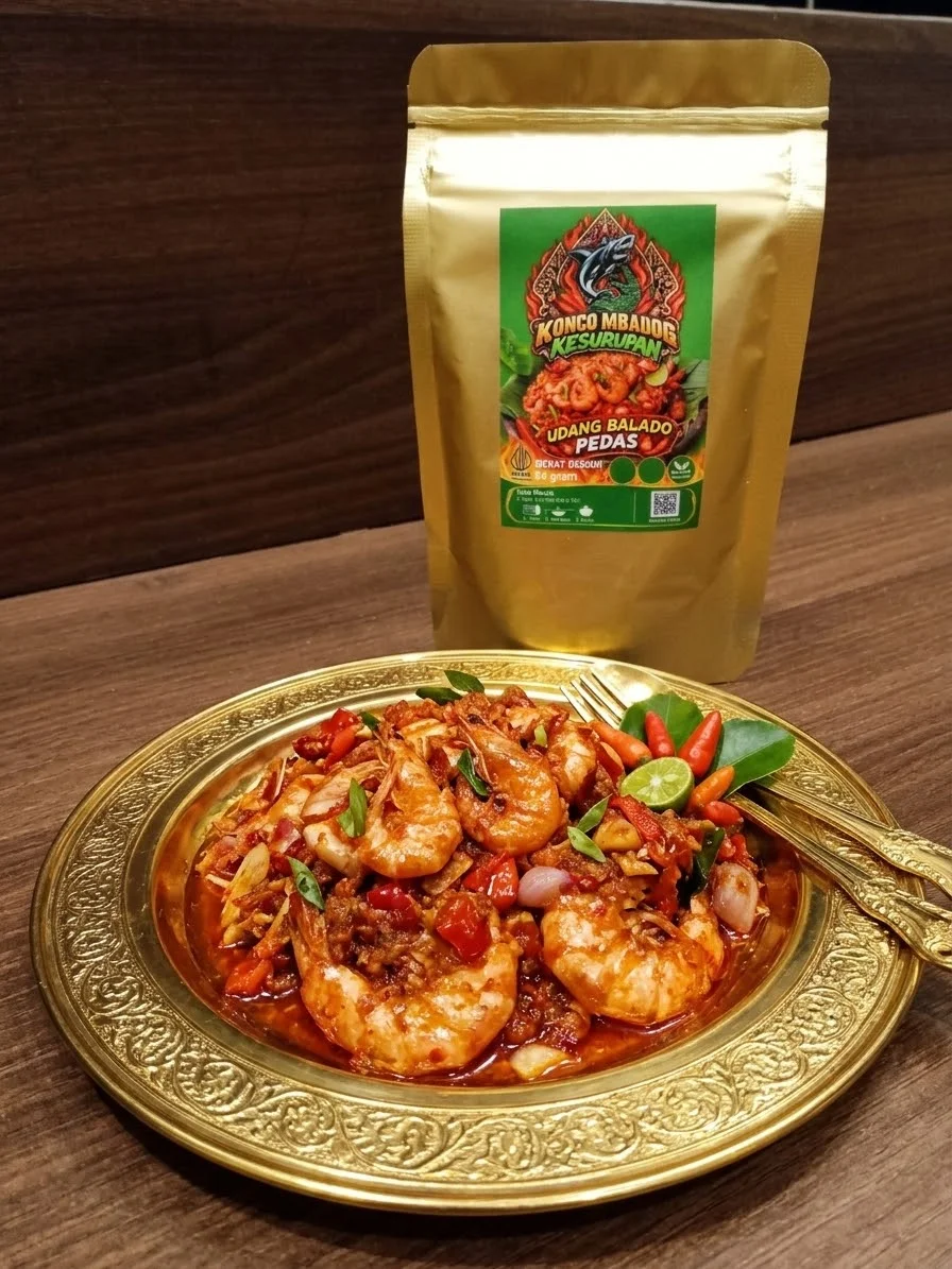 Udang balado pedas
