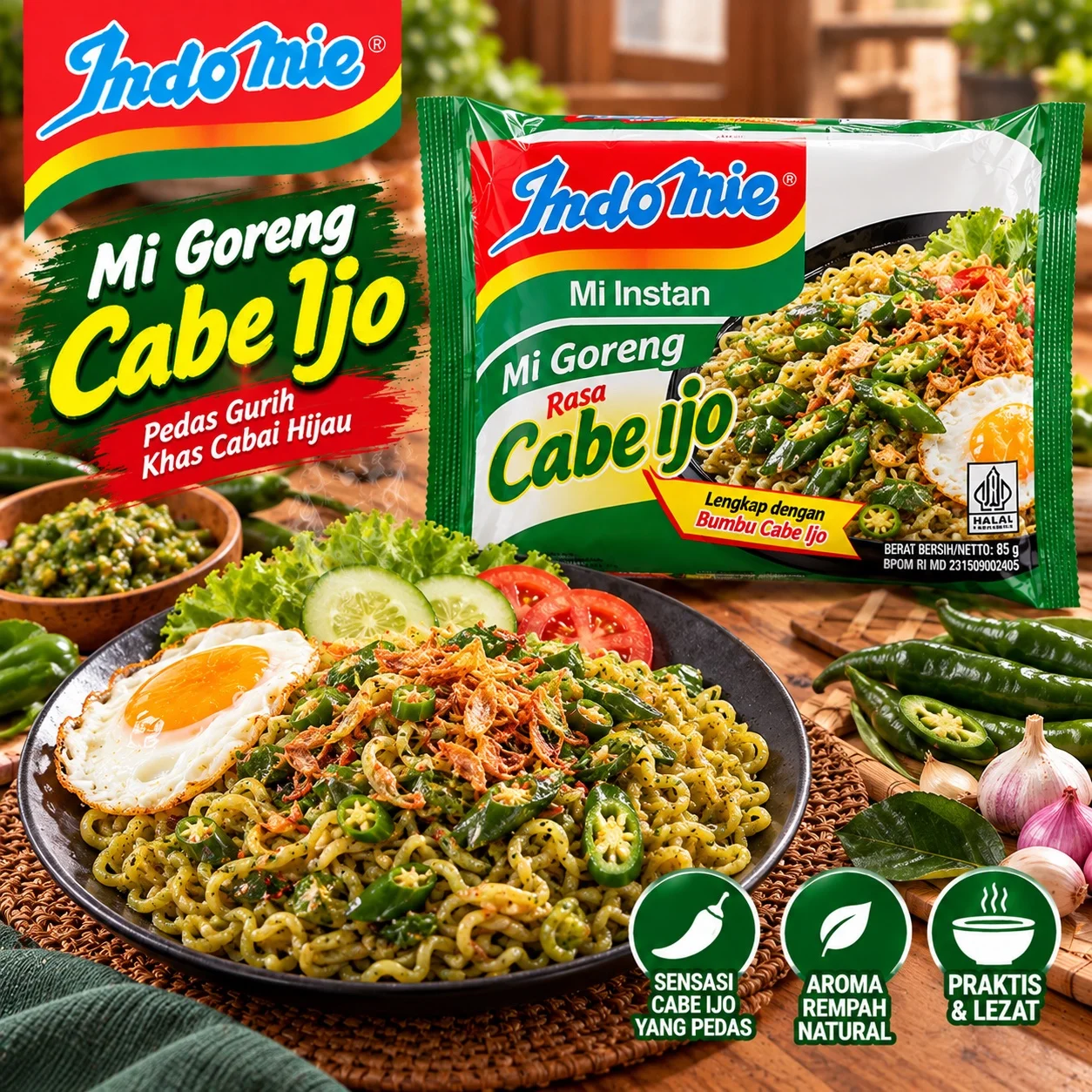 INDOMIE GORENG RASA CABE IJO